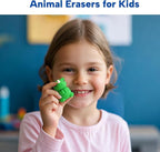 Gomimeor 65 Pcs Animal Erasers for Kids, Pencil Erasers Bulk, Cute Animal - Image 2