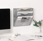 EasyPAG Hanging Wall File Organizer, 3 Pocket Wall Mounted Mail Organizer - Image 7