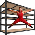 ROOMFAVE 60" W Garage Shelving 72" H Metal Shelving 3500LBS Storage Shelves by RoomFave-organizeyourjoy
