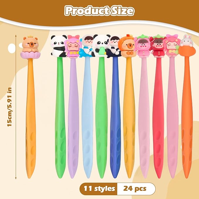 24 Pcs Cute Retractable Eraser for Pencils Cute School Supplies Kawaii Erasers - Image 2