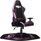 Cooler Master Gaming Chair Mat, 55” X 43” Computer Chair Mat Protector for Hardwood Floor, Gaming Room & Office, Hexagon Carpet, Splash-Proof Surface, Anti-Fray Stitching, Rubber Base-Halo