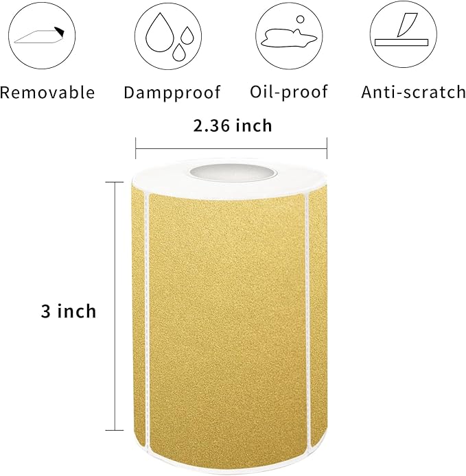 2×3 Inch Removable Thermal Labels, Self-Adhesive Square Direct Thermal Labels - Image 2