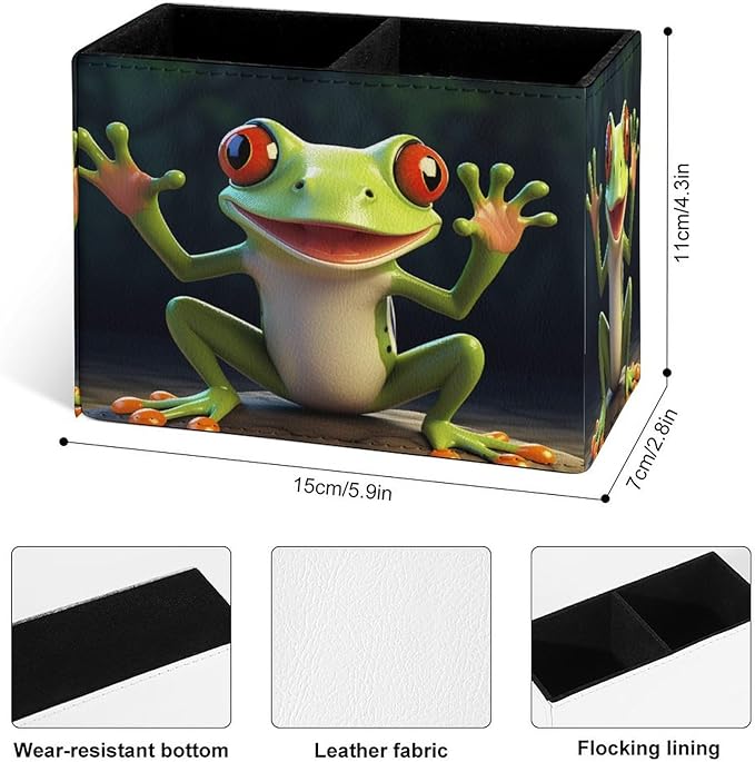 Famame Green Frog Open Hand Pencil Holder - Image 4
