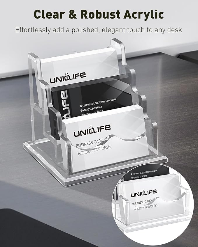 Uniclife Acrylic Business Card Holder - Image 3