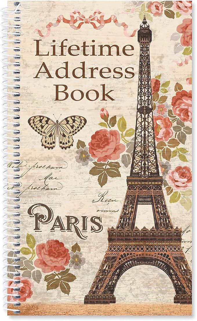 Current Parisian Postcard Address Book-94 Pages; Small 5" x 8-1/2" Size by Current