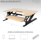 VIVO 36 inch Height Adjustable Stand Up Desk Converter, V Series, Quick Sit to - Image 4