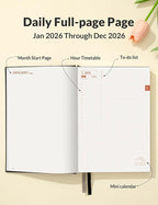 SUNEE 2026 Daily Planner A5 Hardcover – Hourly Schedule Organizer - Image 2