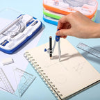 Zonon 24 Sets Math Geometry Kit Student 10 Pcs Shatterproof Storage Box - Image 2