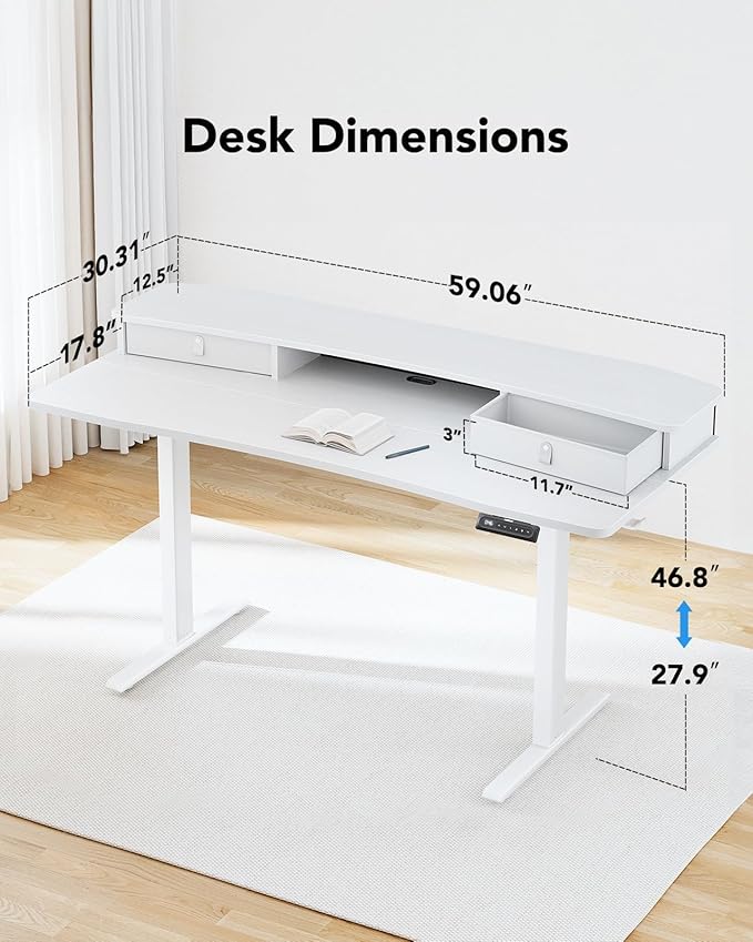 HUANUO 60″ x 30″ Electric Standing Desk - Image 3