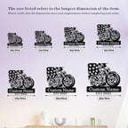 Custom US Flag Motorcycle Metal Signs Personalized Biker Name Sign Custom - Image 7