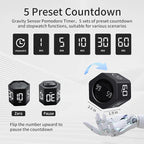 Productivity Timer Flip Gravity Sensor Cube Timer Countdown & Countup, Mute & - Image 2