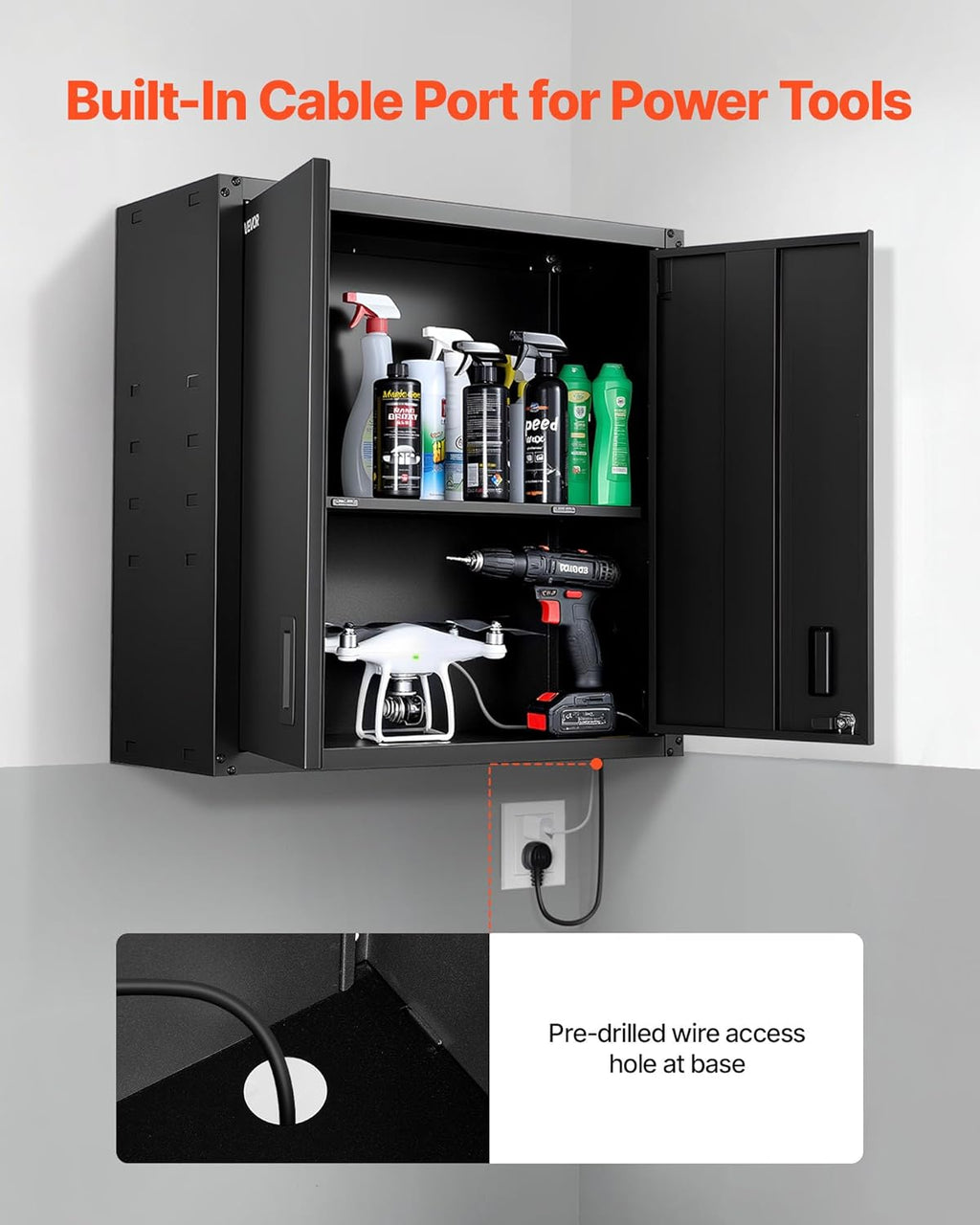 vevor metal wall cabinet, 30w x 12.2d x, package contents