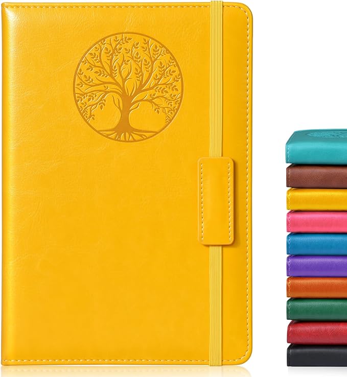 Biuwory Lined Journal Notebook for Women Men, 256 Pages A5 Hardcover Leather by Biuwory