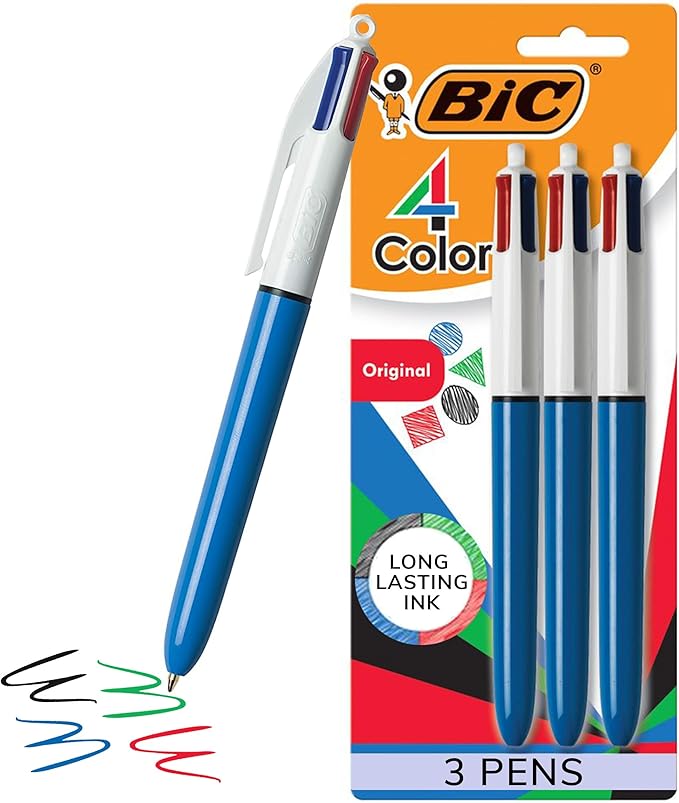 BIC 4-Color Original Retractable Ballpoint Pen by BIC
