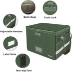 ENGPOW File Box with Lock, Fireproof Document Box with Zipper Lid, Collapsible - Image 4
