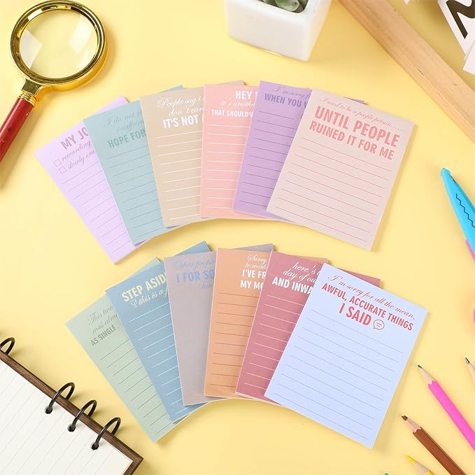 Funny Notepads with Sayings Sticky Funny Office Supplies to Do List Sarcastic - Image 4