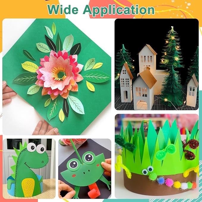 OcePor 100 Sheets Christmas Green Cardstock Paper, Colored Printer Paper 8.5 x - Image 7