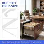 12pcs Metal Hanging File Bars - Folder Metal Rods - Hanging File Rails - Office Supplies for Document Organizer Desktop Folder Hanger Frame