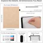 AGM Portable White Board Dry Erase Notebook, Small Travel Dry Erase Board - Image 4
