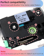 5-Pack Compatible Brother P Touch Label Tape TZe 12mm 0.47 Laminated TZ Tape - Image 2