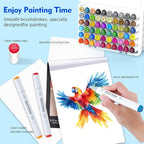 HOMSAILMO-60 Color Alcohol Marker Painting Set, Chisel and Exquisite Double - Image 7