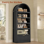 81" Tall Arched Cabinets, Bookcase - Image 7