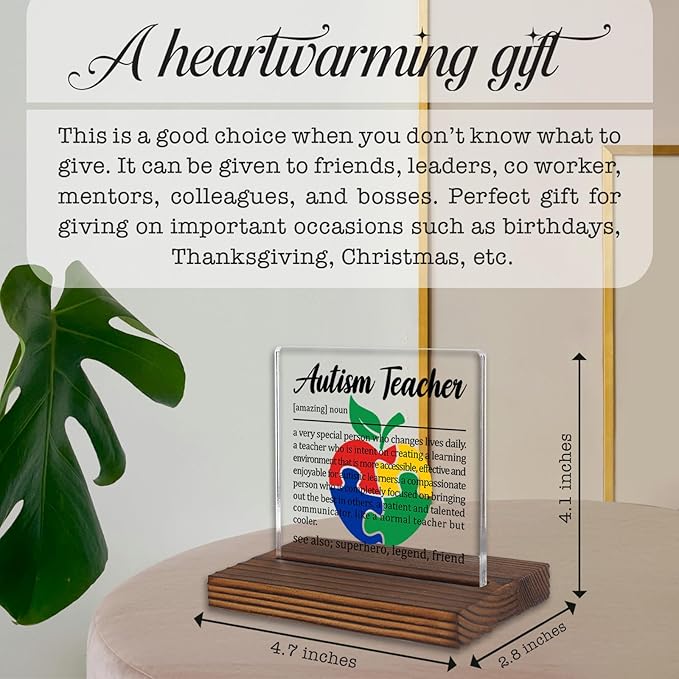 Autism Teacher Appreciation Gift, Special Education Teacher Thank You Sign - Image 4
