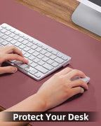 Leather Desk Pad Protector, Large Desk Mat, Mouse Pad, Non-Slip PU Leather Desk - Image 3