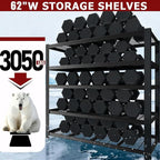 ZEUKMXOO 62" W 3050LBS Storage Shelves Unit, 5 Tier Heavy Duty Metal Shelving - Image 4
