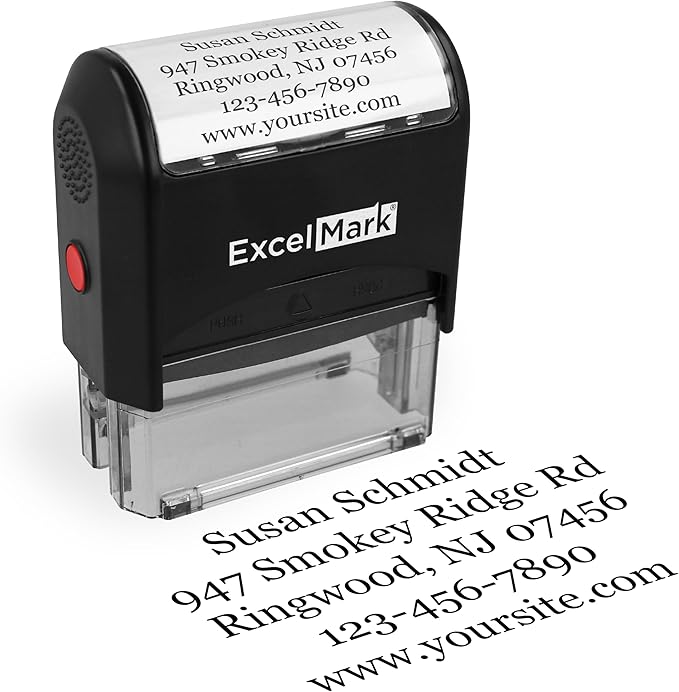ExcelMark Custom Stamp – Clear & Crisp Impressions – Personalized Self-Inking by ExcelMark