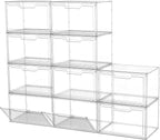 KOKOIN Magnetic Acrylic Clear Shoe Boxes – 360° Transparent Stackable Sneaker by KOKOIN