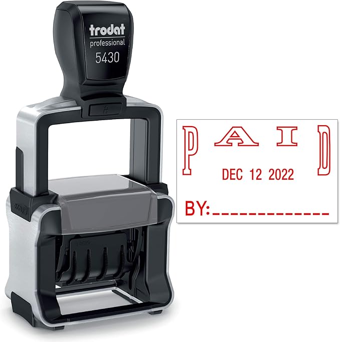 Trodat 5430 Professional Self-Inking Date Stamp by Maxmark