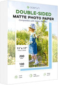 11x17 Double Sided Photo Paper Matte, Goefun 200GSM/54LB Presentation Paper by Goefun