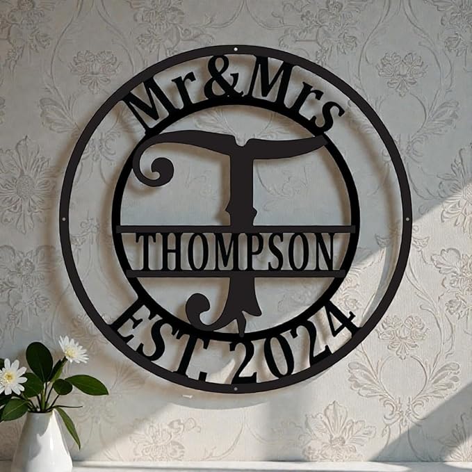 Custom Metal Signs | Personalized Monogram Name Sign | Outdoor Wall Art - Image 7