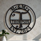 Custom Metal Signs | Personalized Monogram Name Sign | Outdoor Wall Art - Image 7