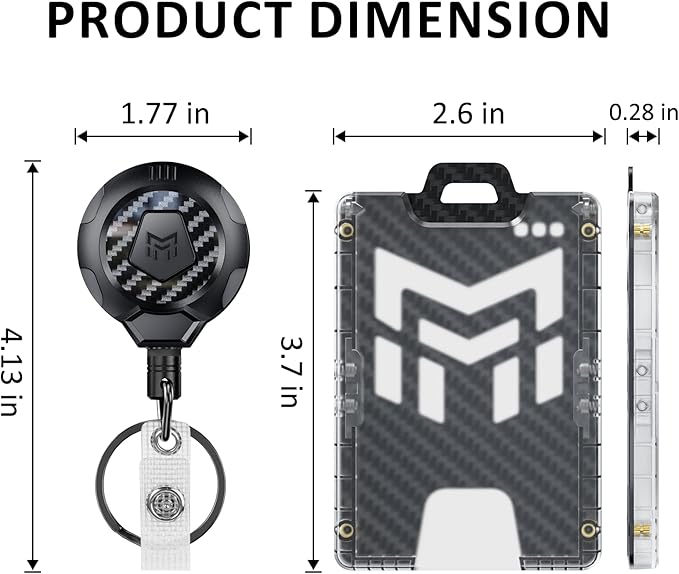 MNGARISTA Retractable Badge Holder, Heavy Duty Badge Reel Keychain - Image 6