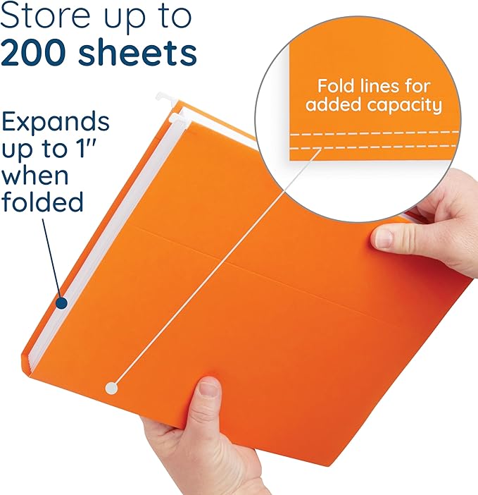 Blue Summit Supplies Hanging File Folders, 25 Reinforced Hang Folders, Designed - Image 3