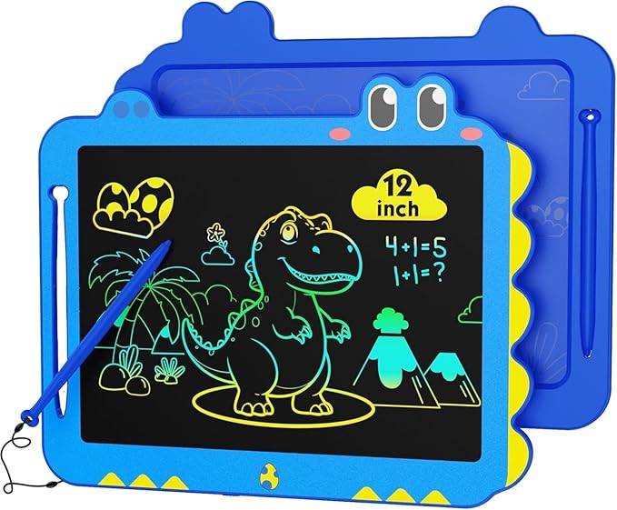 Kikapabi LCD Writing Tablet for Kids, 12 inch Dinosaur Doodle Board Toys Gifts by KIKAPABIToys