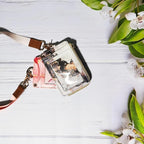 Marble ID Badge Holder with Lanyard, Card Name Tag Holders with Zipper - Image 4