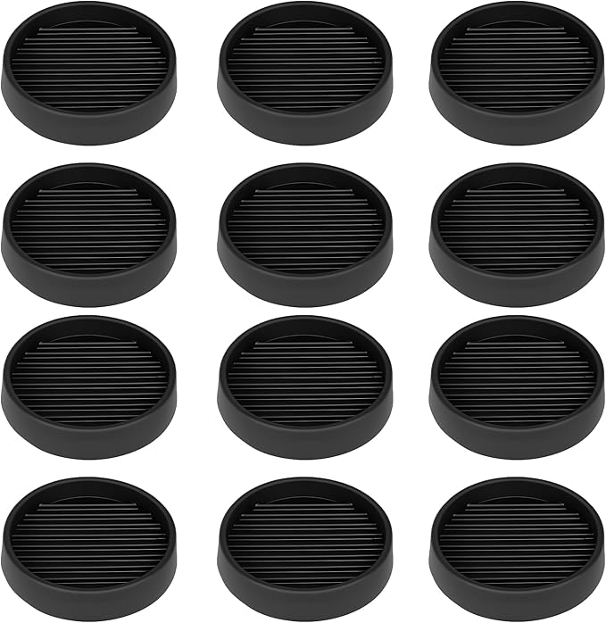 Non Slip Furniture Pads, 2.5” Round Rubber Caster Cups, Anti-Slip Gripper by VOCOMO