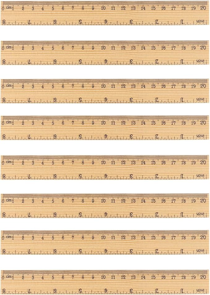 144 Packs Wooden Rulers, 8 Inch Double Sided Wood School Ruler - Image 2