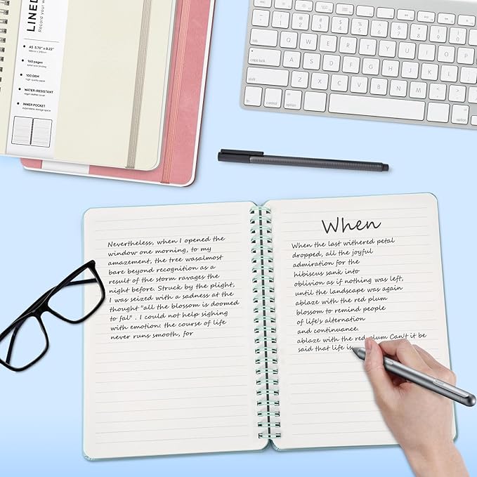 Light Green Lined Spiral Journal Notebook - Image 3