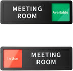 Meeting Room Office Door Sign Do Not Disturb, Versatile In-Use/Available Slider by Abudada