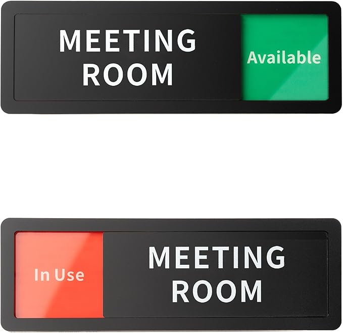 Meeting Room Office Door Sign Do Not Disturb, Versatile In-Use/Available Slider by Abudada