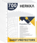 Sheet Protectors, HERKKA 700 Pack Heavy Duty Clear Plastic Page Protectors by HERKKA
