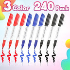 Sepamoon 240 Pack Dry Erase Markers Bulk Chisel Tip Whiteboard Markers Pens Low - Image 4