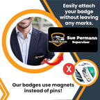 Ships Next Day Magnet Me Up Custom Printed Magnetic Name Tag Badge - Image 3