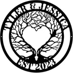 Personalized Valentines Day Metal Wall Sign, Custom Infinity Heart Love Couple by Unknown