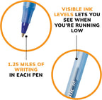 BIC Round Stic Xtra Life Blue Ballpoint Pens, Medium Point (1.0mm), Flexible Round Barrel for Writing Comfort, No. 1 Selling Ballpoint Pens 144 Count (Pack of 6)