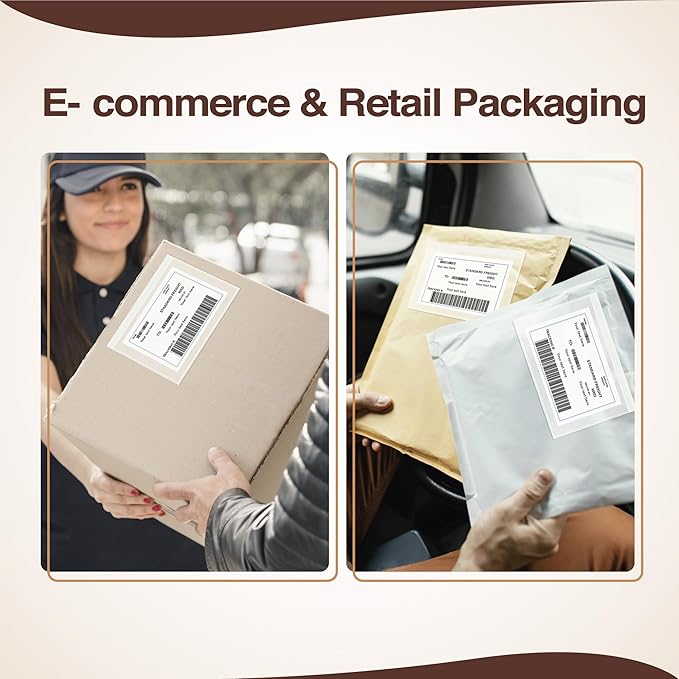 7x10 Shipping Label Sleeves 300 Pack- Strong Adhesive Back - Image 5